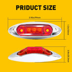 Set of 10 LED Marker Lights for Truck Trailer (3.9 Inch)