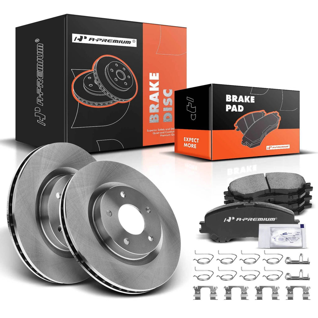 Front Disc Brake Rotors & Ceramic Pads for Nissan Rogue (2004–2017)