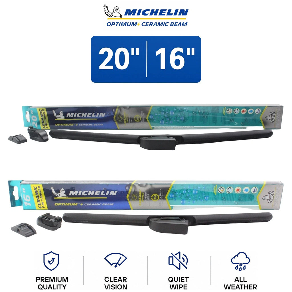 Set of 2 Michelin Optimum+ Ceramic Beam Wiper Blades for Mercedes-Benz (1976)