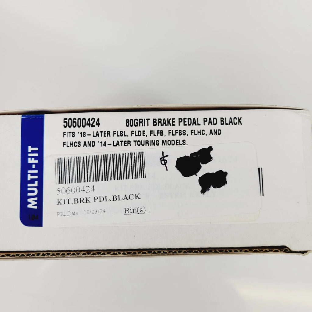 Brake Pedal Pad for Harley-Davidson FLSL FLDE (2018–Present) Black Anodized 80GRIT