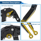 Adjustable Brake Clutch Levers for Honda X11 (2000-2001) - Black Gold Tone