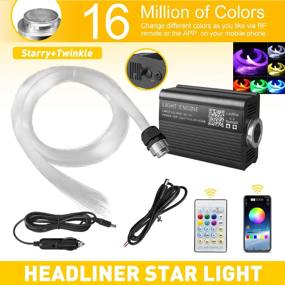 Star Light Kit for Fiat 500X (2016–2023) - Twinkle Meteor Ceiling Lights