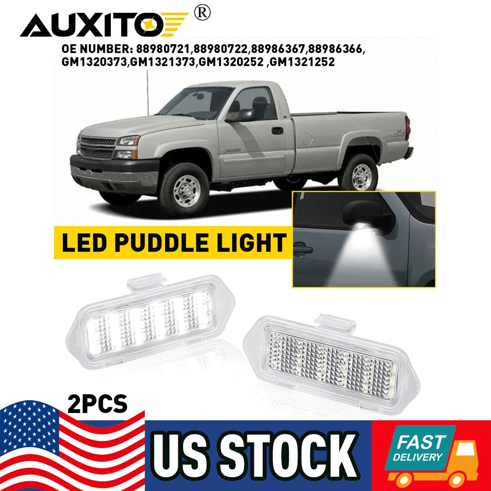 2X LED Side Mirror Puddle Light Assembly for Cadillac Escalade (2003–2006)
