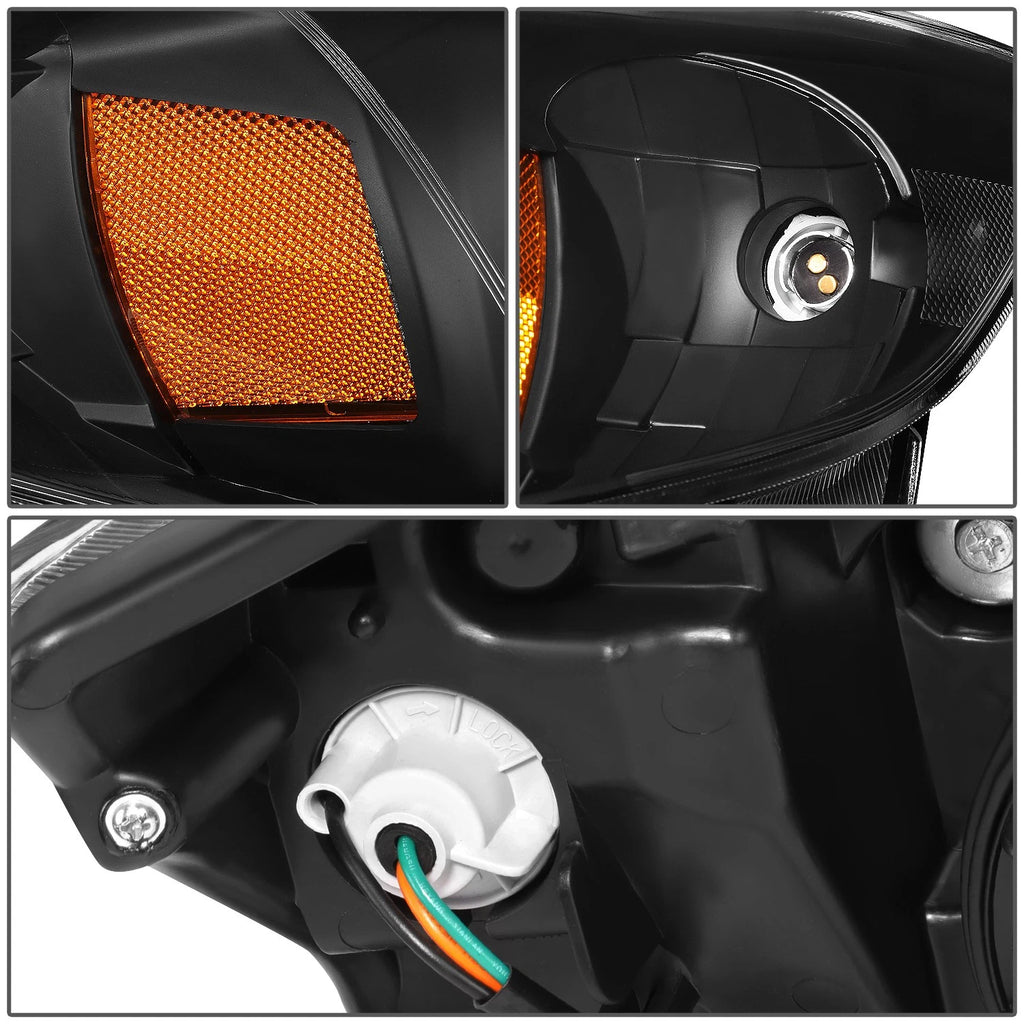 Projector Headlight Lamps for Subaru Impreza (2008–2011) Black/Amber