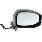 Set of 2 Power Mirrors for Honda Civic (2012–2013) Manual Folding Heated Black
