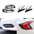 Carbon Fiber ABS Rear Tail Light Bezel for Honda Civic 2016–2021 Sedan