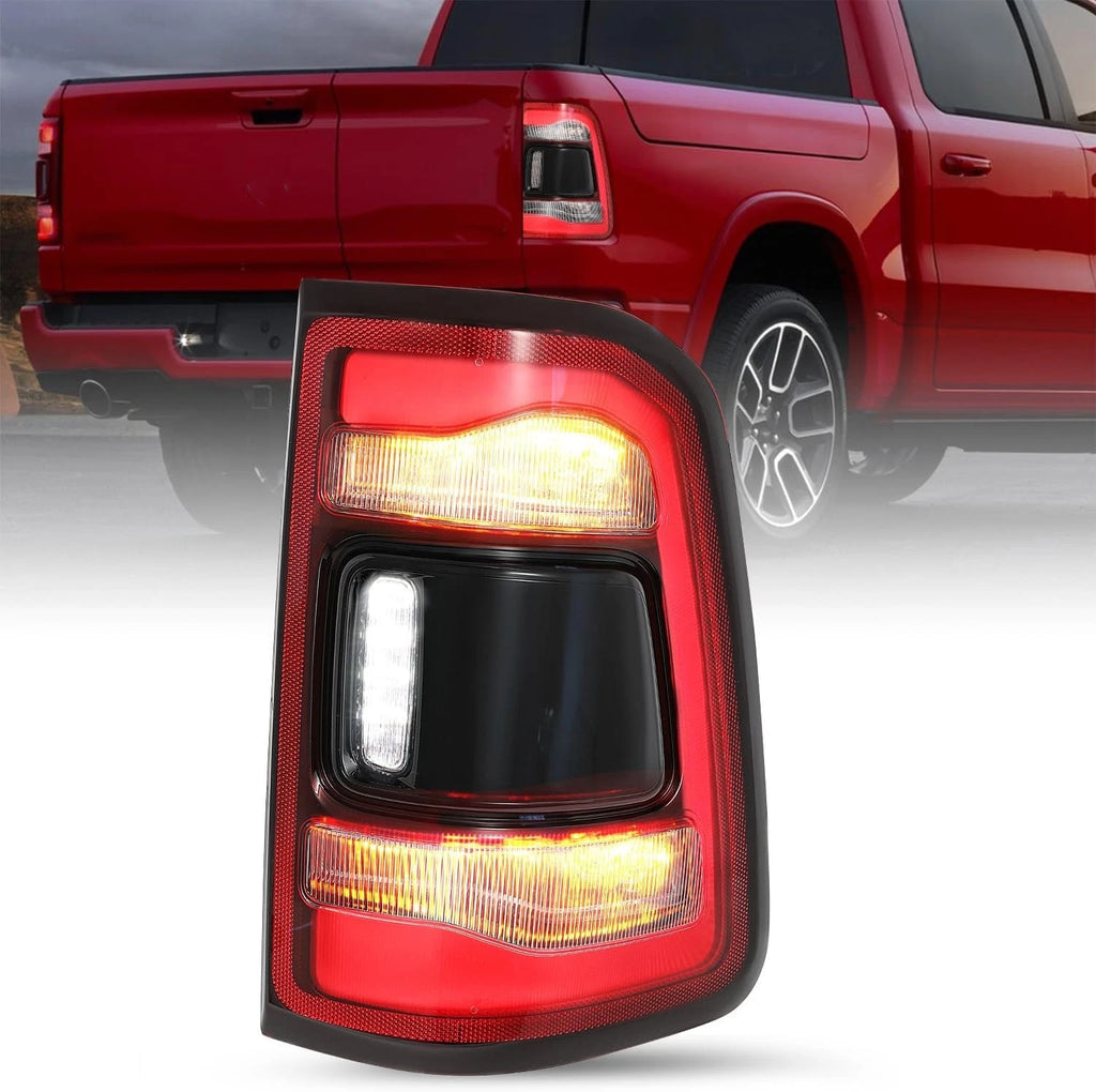 LED Tail Lights for Dodge RAM 2500 3500 (2019–2024) Black Bezel