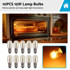 10PCS E14 15W 230V Salt Lamp Globe Bulb for Refrigerator Oven