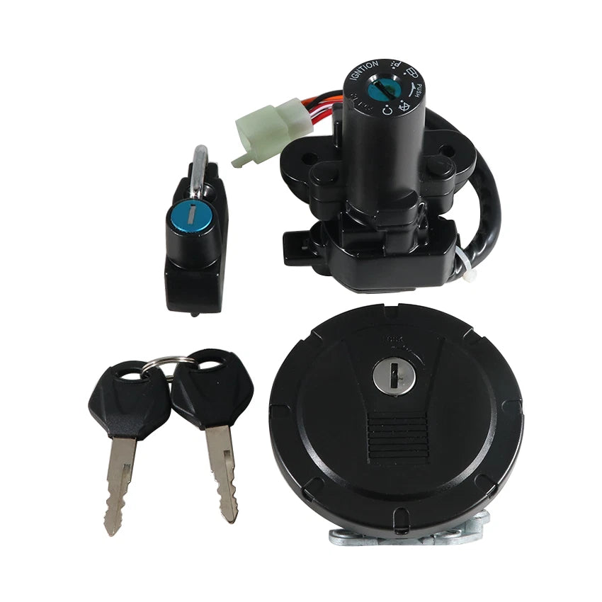 Ignition Key Switch Fuel Tank Cap Lock Set for Kawasaki KLX250 (2001–2014)