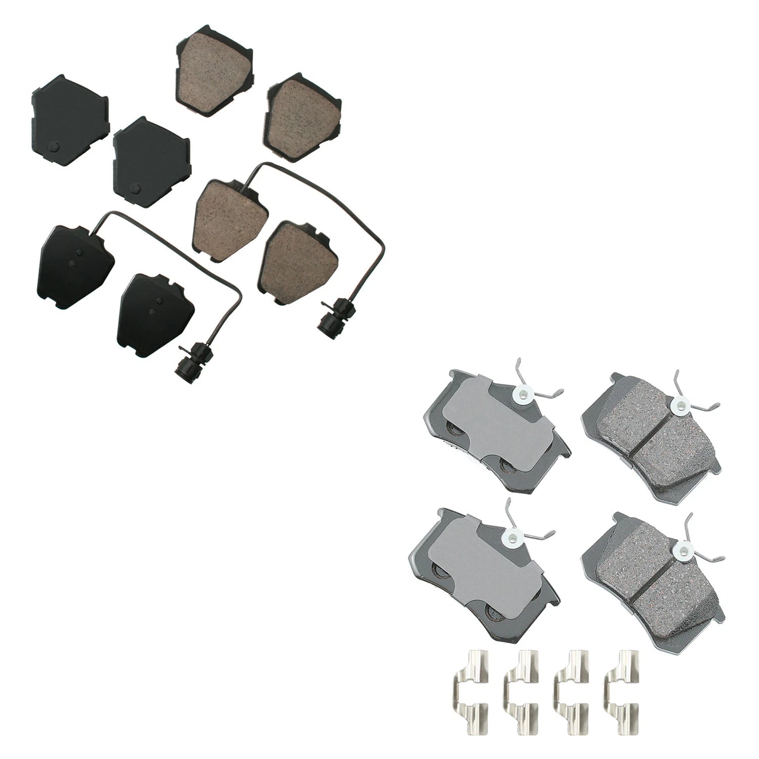 Akebono EURO Front & Rear Ceramic Disc Brake Pad Kit for Audi A8 Quattro (1995–2003)