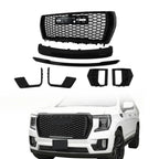 Set of 7 Gloss Black Grille Hood Trim Molding for GMC Yukon/XL Denali (2021–2023)
