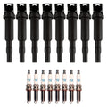 Set of 8 Ignition Coils & NGK Laser Iridium Spark Plugs for BMW F12 E71 X6 V8
