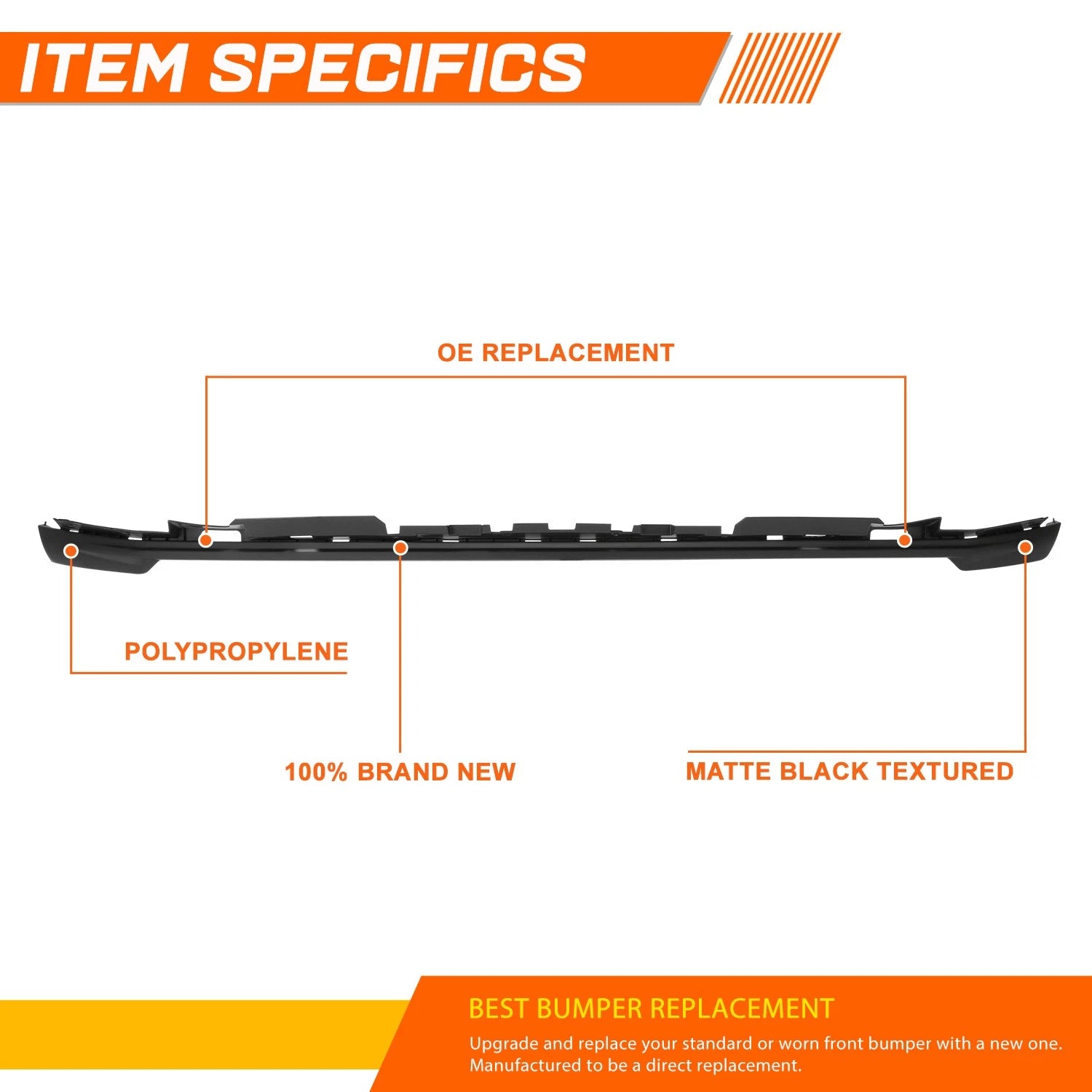 Steel Front Bumper Face Bar for Dodge Ram 1500 (2009–2012) with Fog Light Cutouts Chrome
