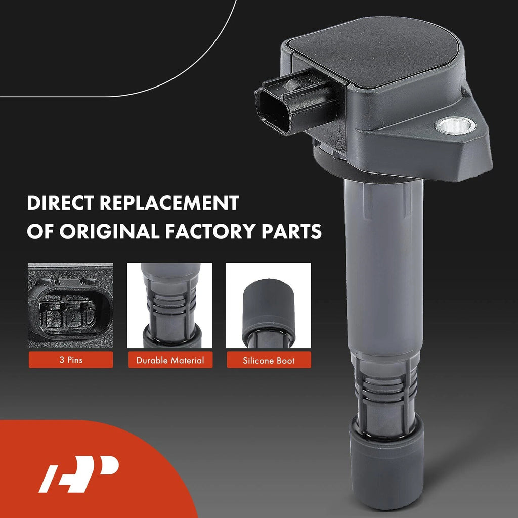Set of 6 Ignition Coils & Iridium Spark Plugs for Honda Pilot (2009–2015)