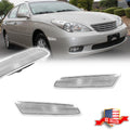 2X Clear Lens Front Side Marker Lights for Lexus ES300 (2002–2003) & ES330 (2004–2006)