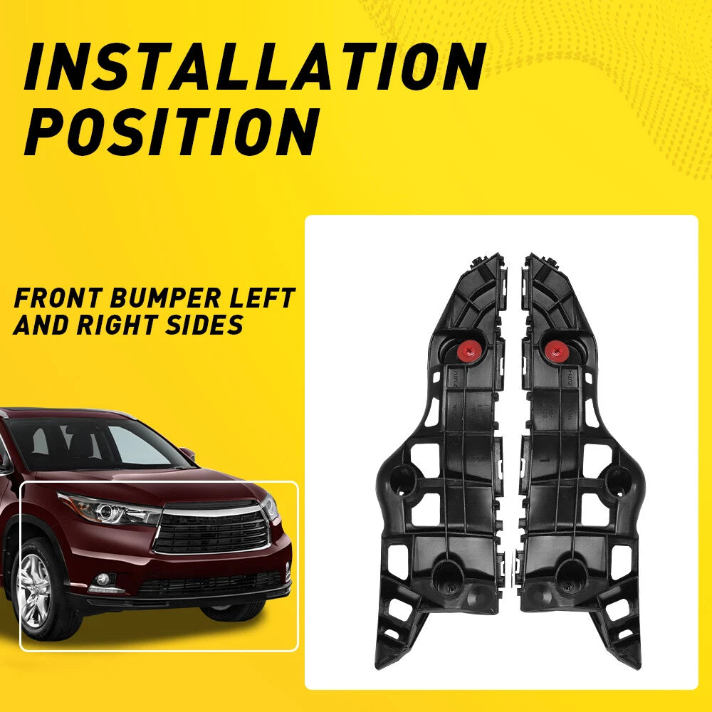 2X Front Bumper Cover Mounting Bracket for Toyota Highlander (2014–2016)