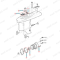 Lower Unit Seal Kit with Oil Seal for Volvo Penta DPS SX (FWD TSK, 3888821)