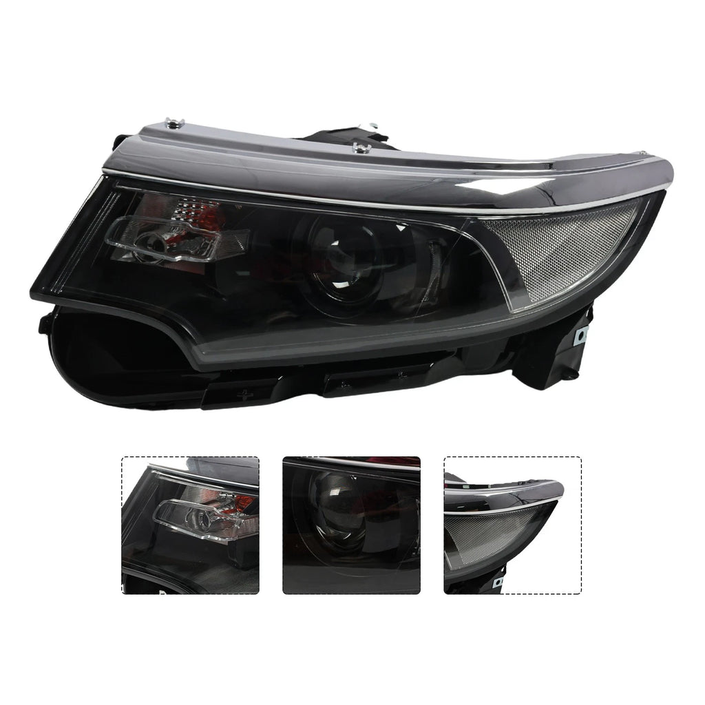 Halogen Headlight Pair for Ford Edge (2011–2014) - Black