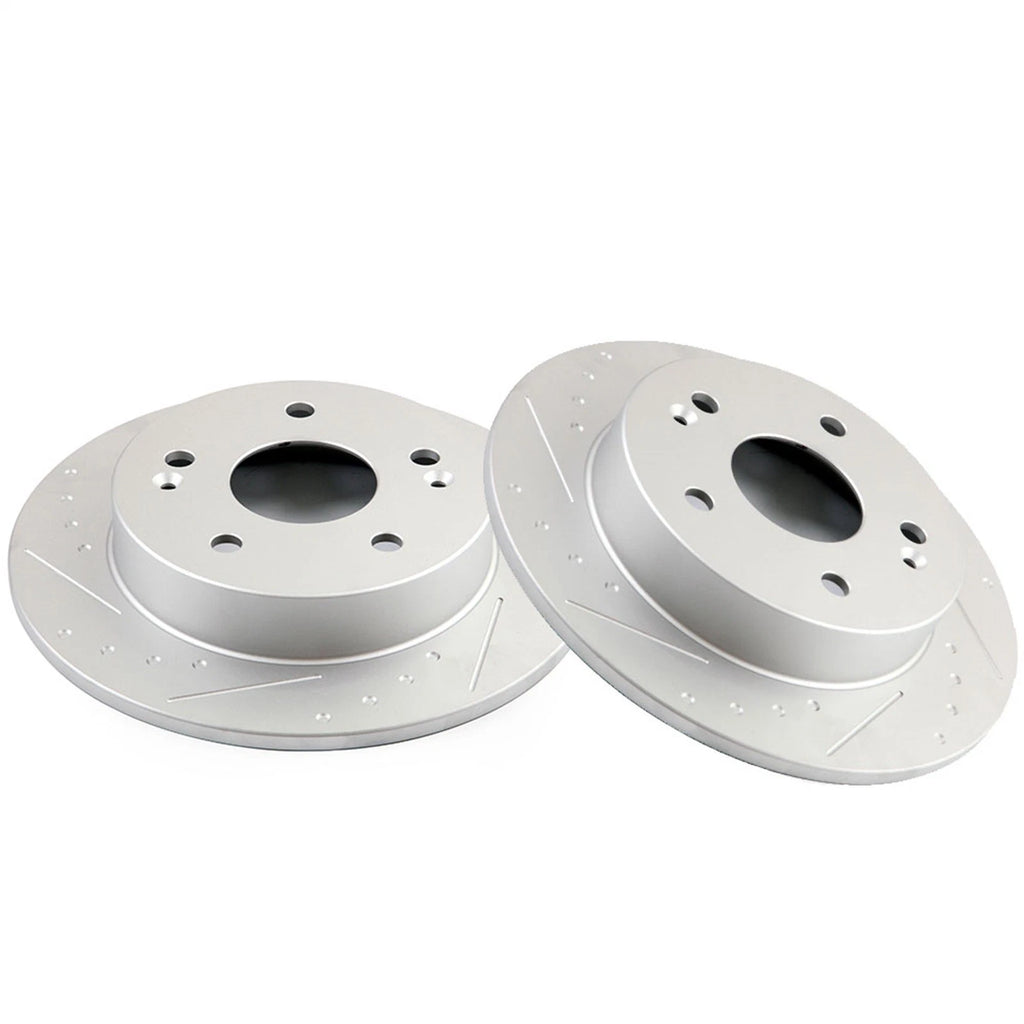 Rear Slotted Brake Rotors for Honda Prelude Civic Acura ILX (1997–2015)
