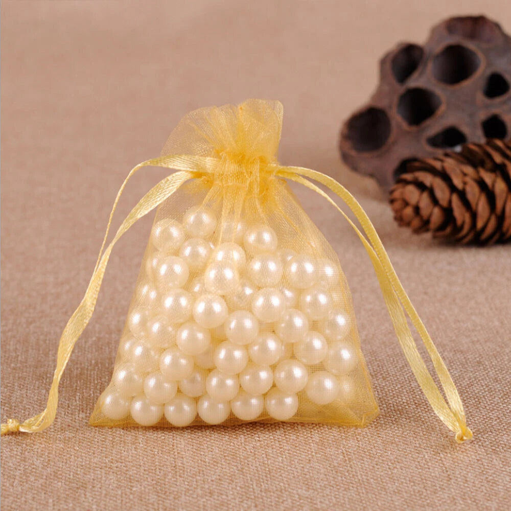 Set of 100 Organza Bags for Jewellery Wedding Candy Packaging