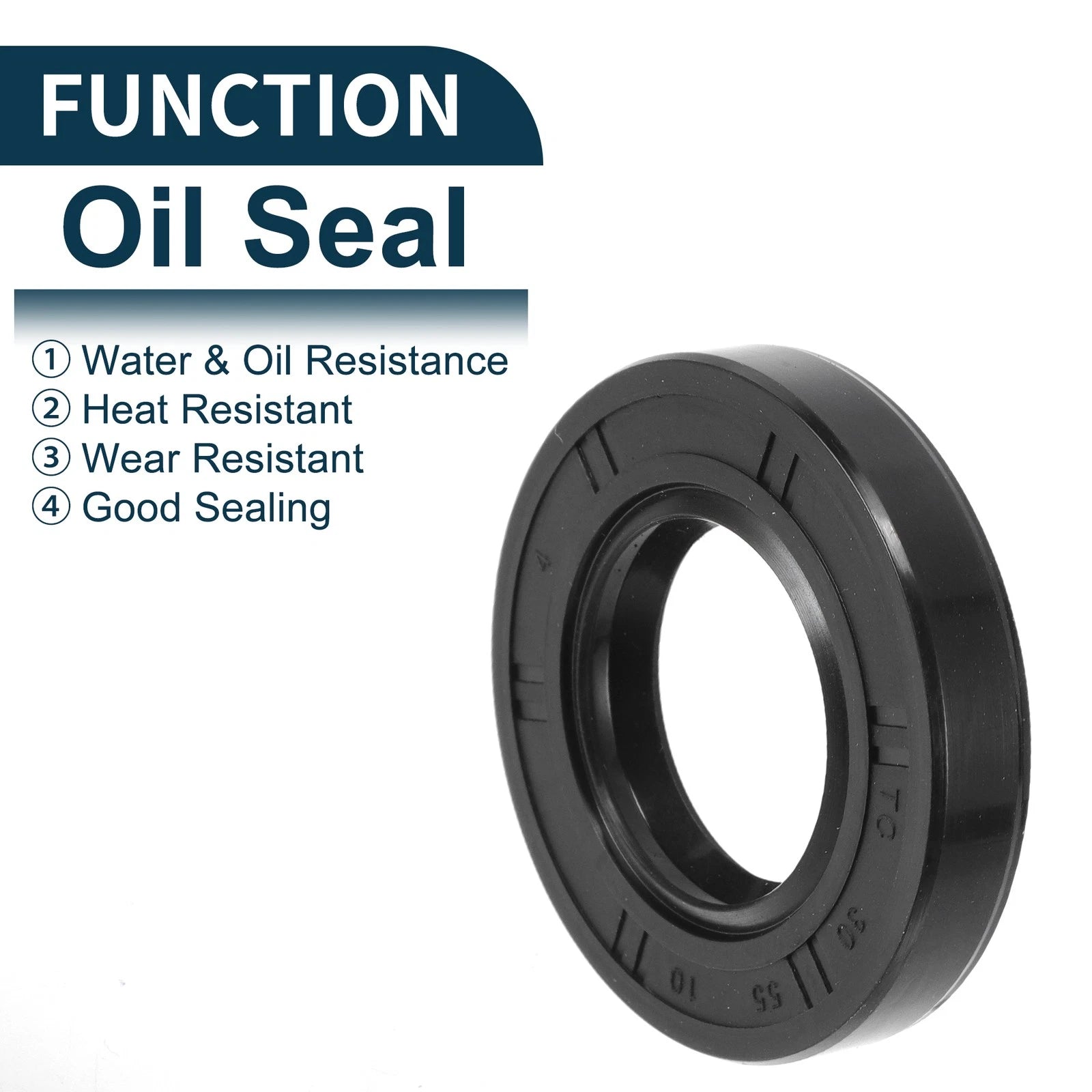 Set of 5 Oil Seal Rotary Shaft Seal NBR Rubber 30x55x10mm