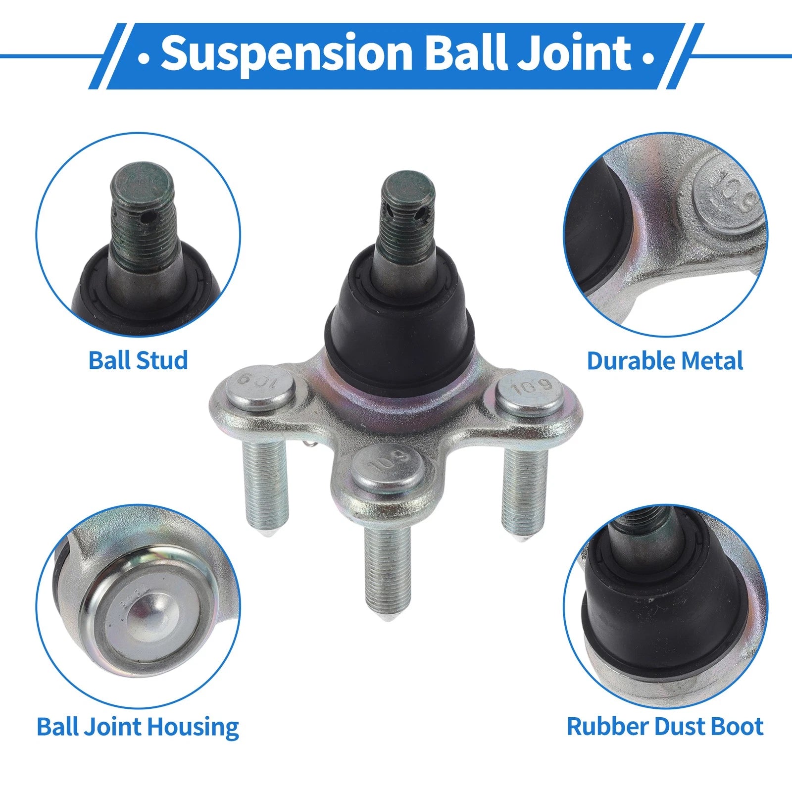 2X Front Lower Ball Joints for Honda Accord (2018–2024) No.K100424/51220TVAA01