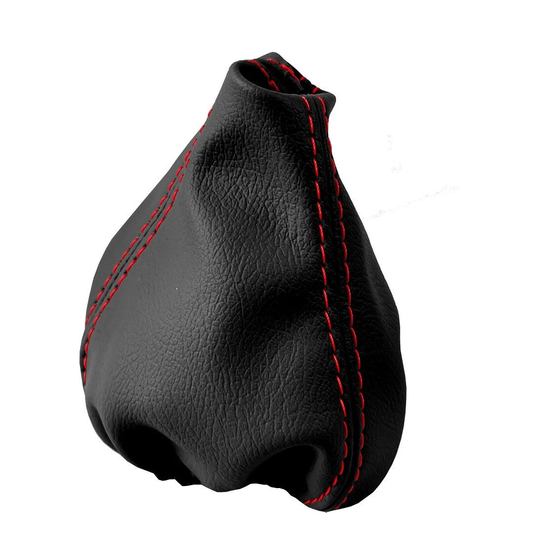 Manual Shift Boot for Fiat 500 Abarth (2012–2019) Red Stitch PVC Leather