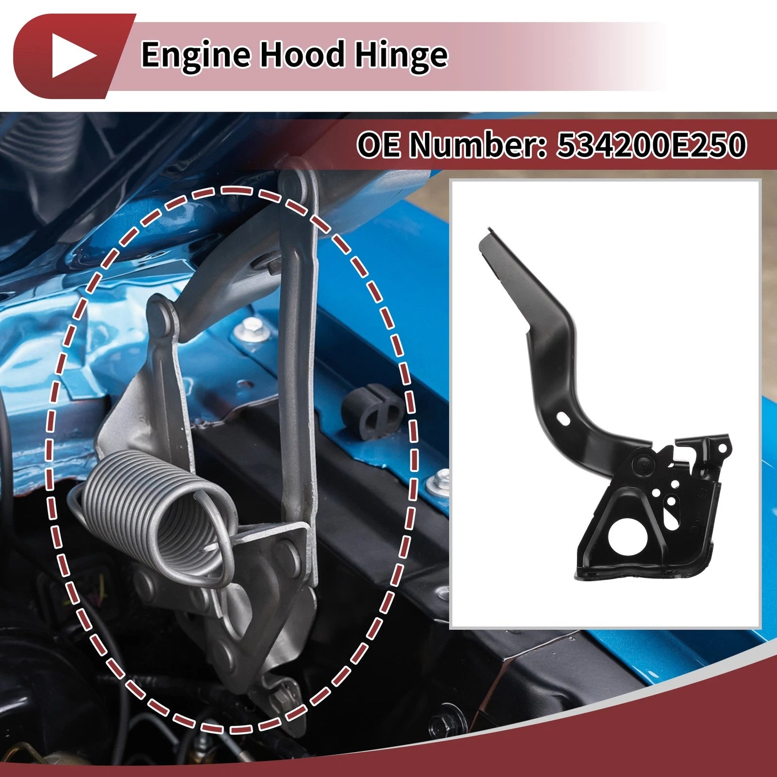 Hood Hinge for Toyota Highlander (2019–2024) Left Side 1 pcs