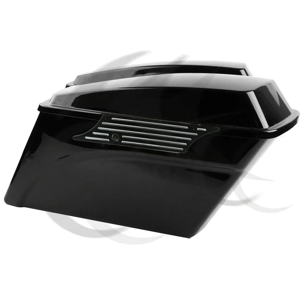 Black Saddlebag Latch Covers for Harley Street Electra Glide (1993-2013)