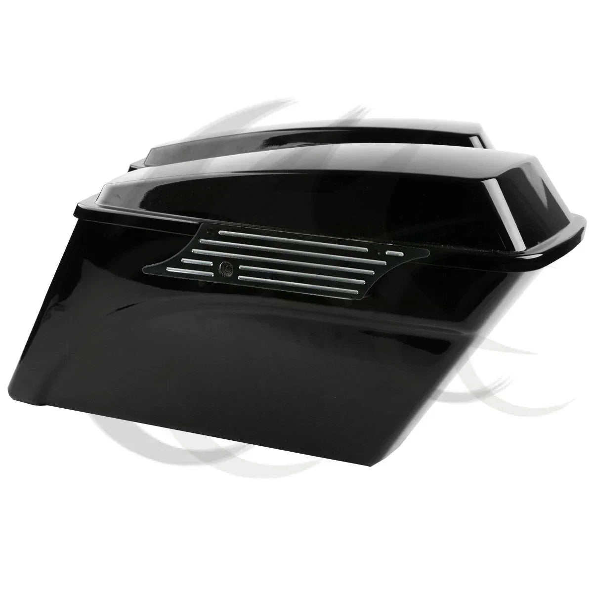 Black Saddlebag Latch Covers for Harley Street Electra Glide (1993-2013)