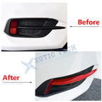 Rear Bumper Reflector Cover Trim for Honda Civic 2016-2021 (Red)