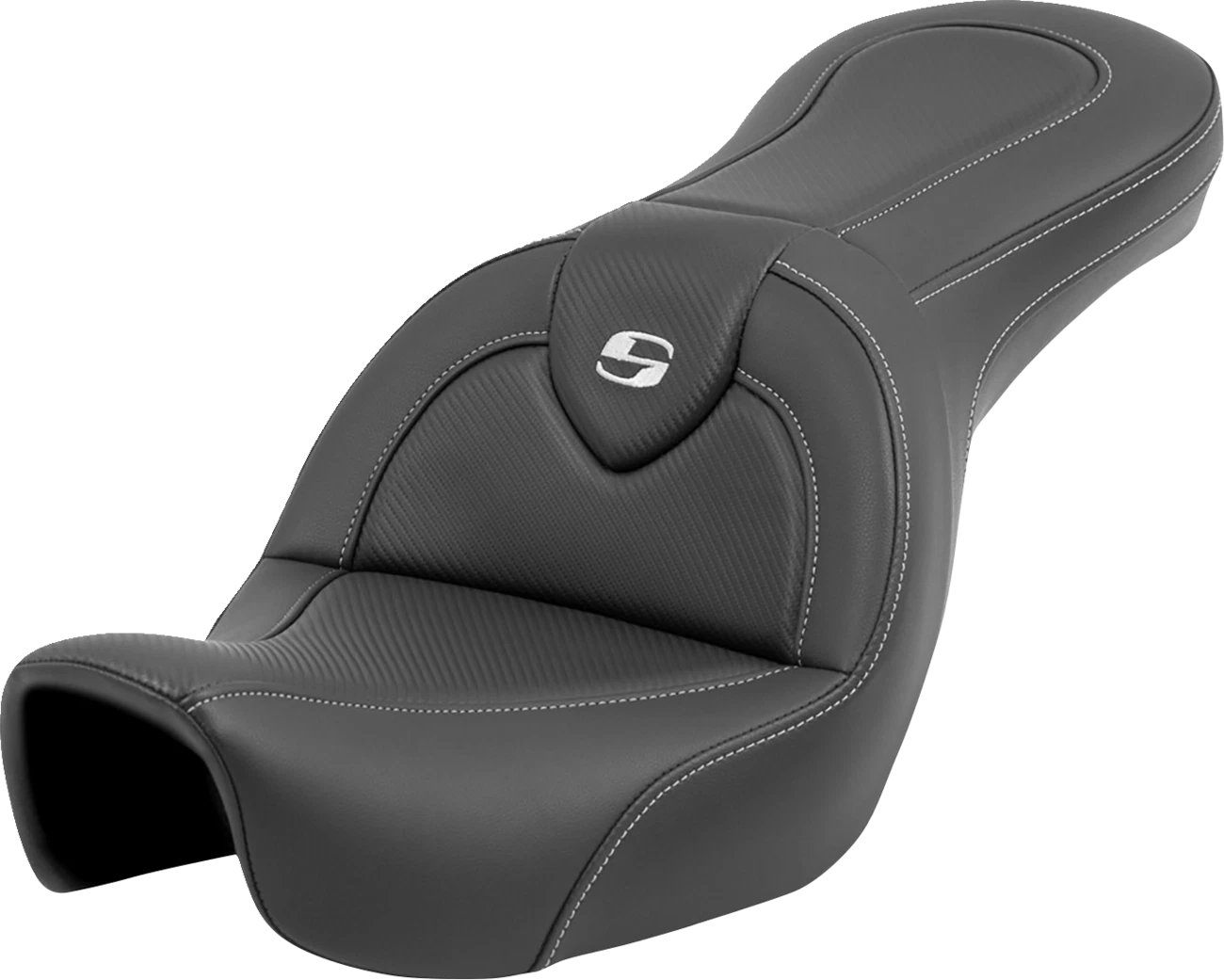 SADDLEMEN Roadsofa Seat for Harley FXD (2006–2017) Carbon Fiber Without Backrest