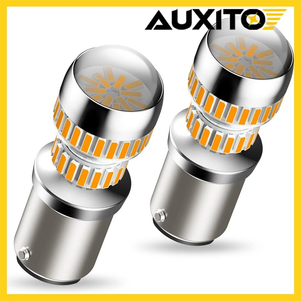 2X LED Turn Signal Light Bulbs for AUXITO 1157 (CANBUS, Amber)