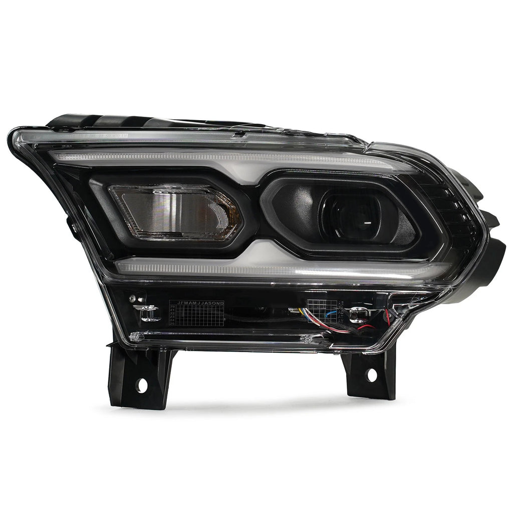 LED Headlight Driver Left for Dodge Durango (2021–2025) - Black, Halogen Signal