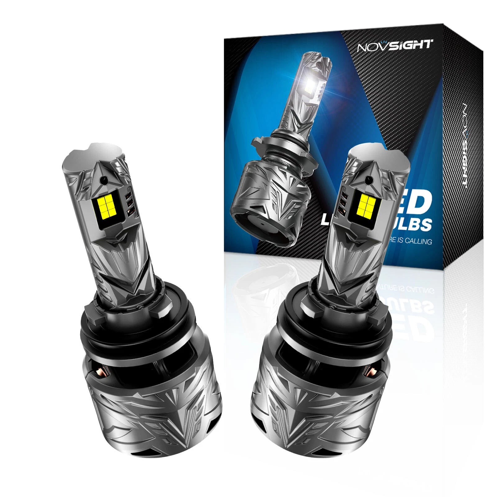 2X 9007 HB5 LED Headlight Bulbs for 6500K White