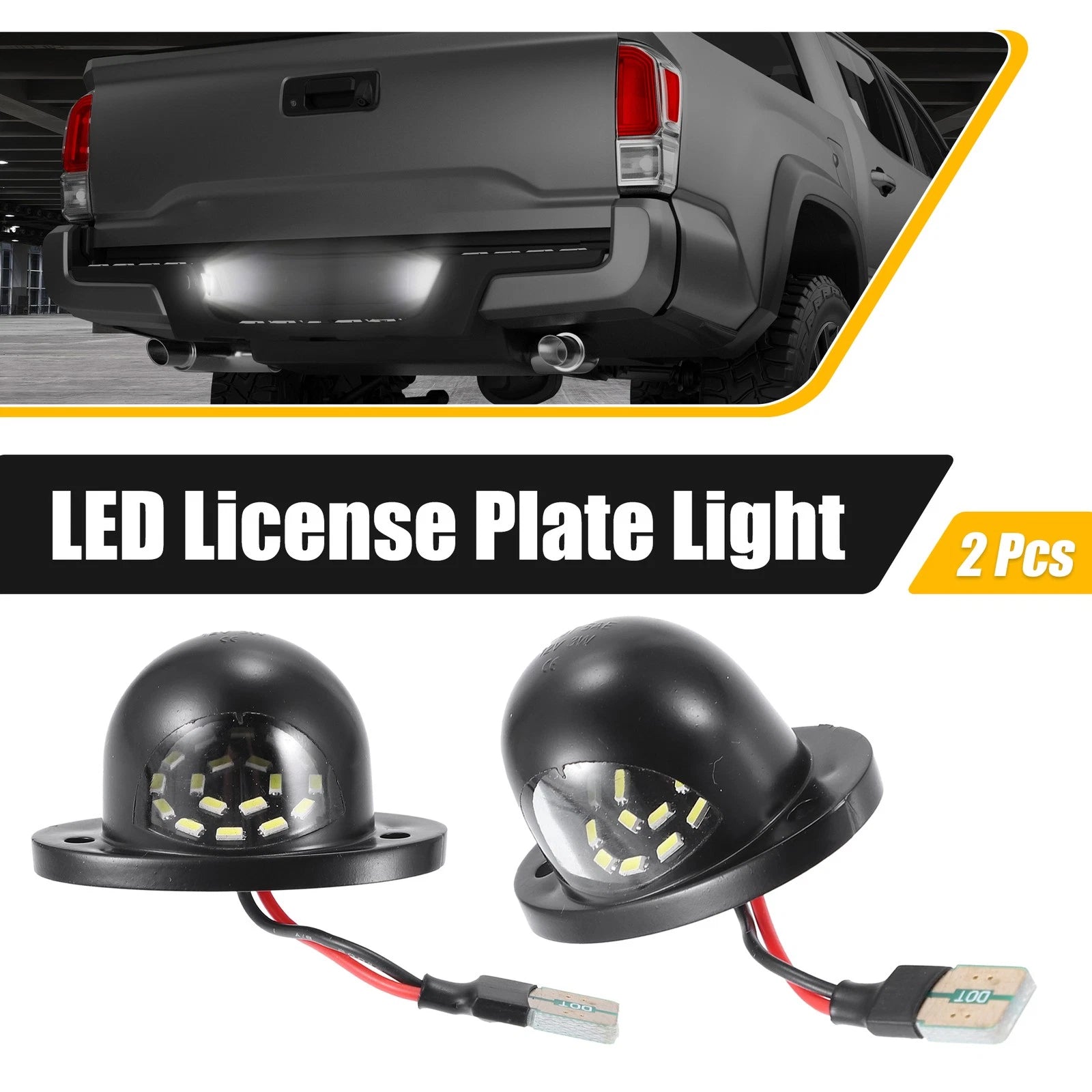 2X LED License Plate Light Lamp Assembly for Dodge RAM 1500 