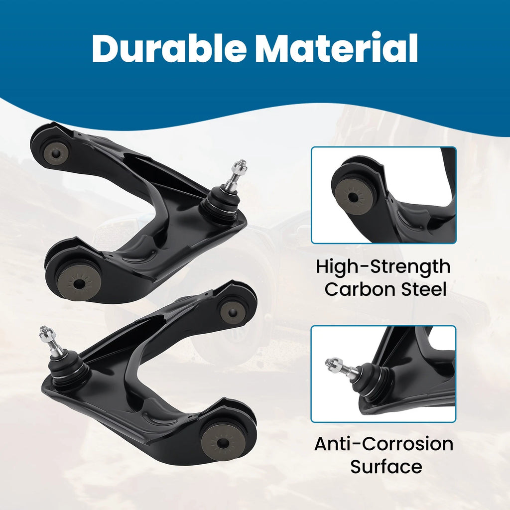 Front Upper Control Arms and Tie Rods for Chevy Silverado Sierra (2003–2007)