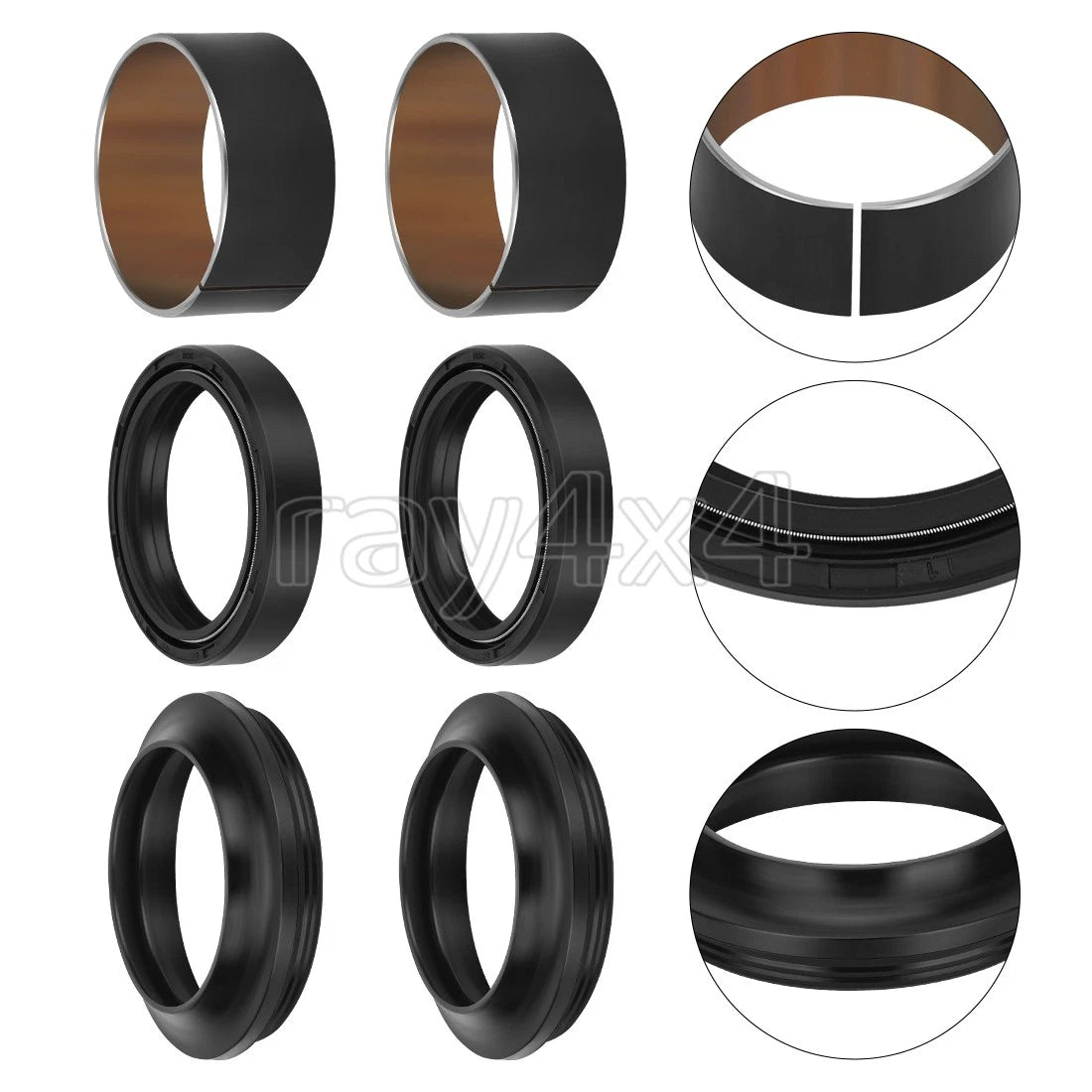 Front Fork Dust, Bushing & Oil Seal Kit for Suzuki GSX-R1000 (2009–2024)