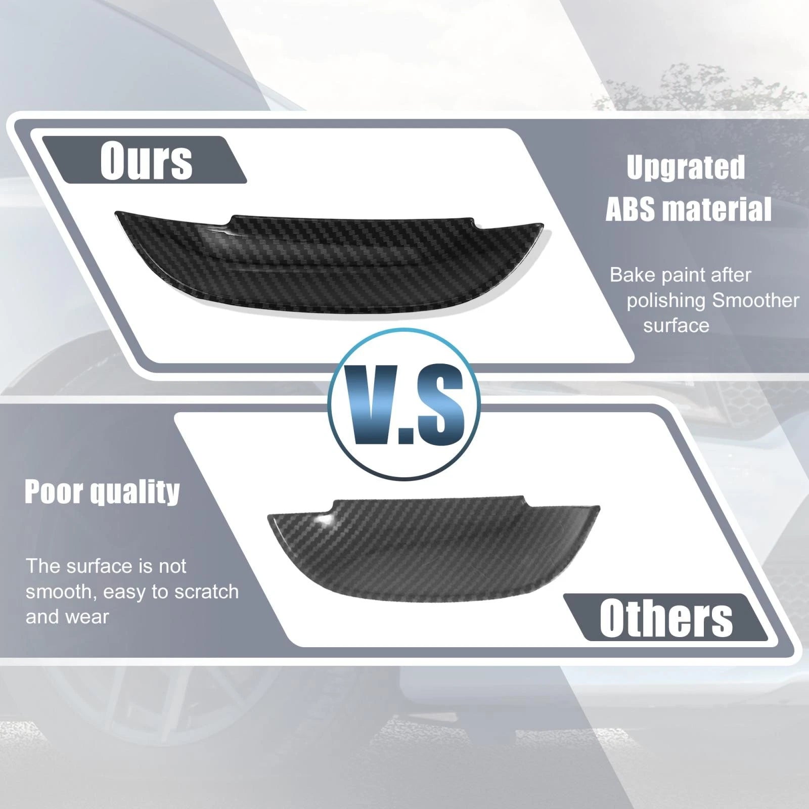 2X Door Handle Bowl Cover Trim for Dodge Charger (2011–2020)