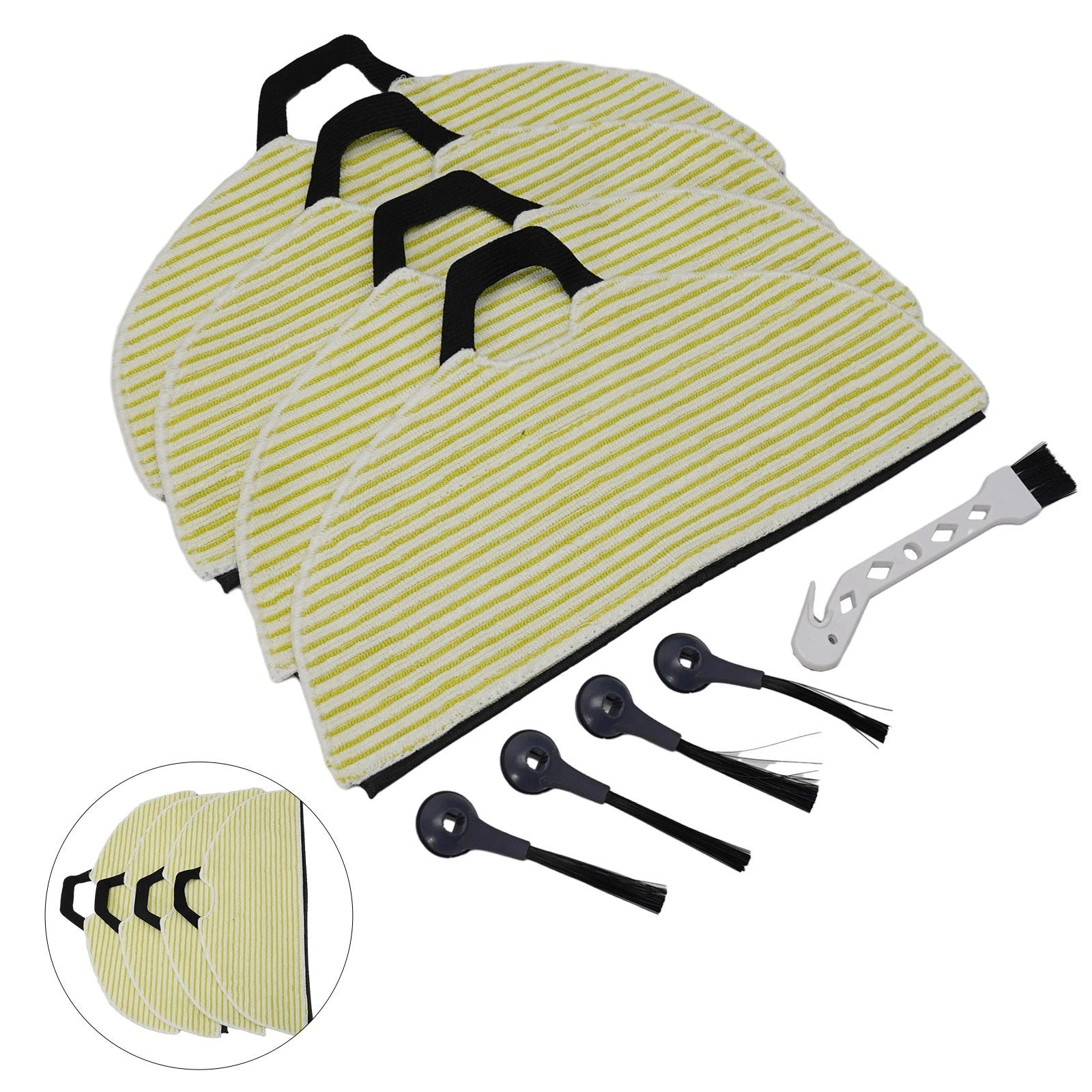 Mop Pads Side Brush Replacement Kit for Shark RV2620WD RV2610WFUS RV2410WD