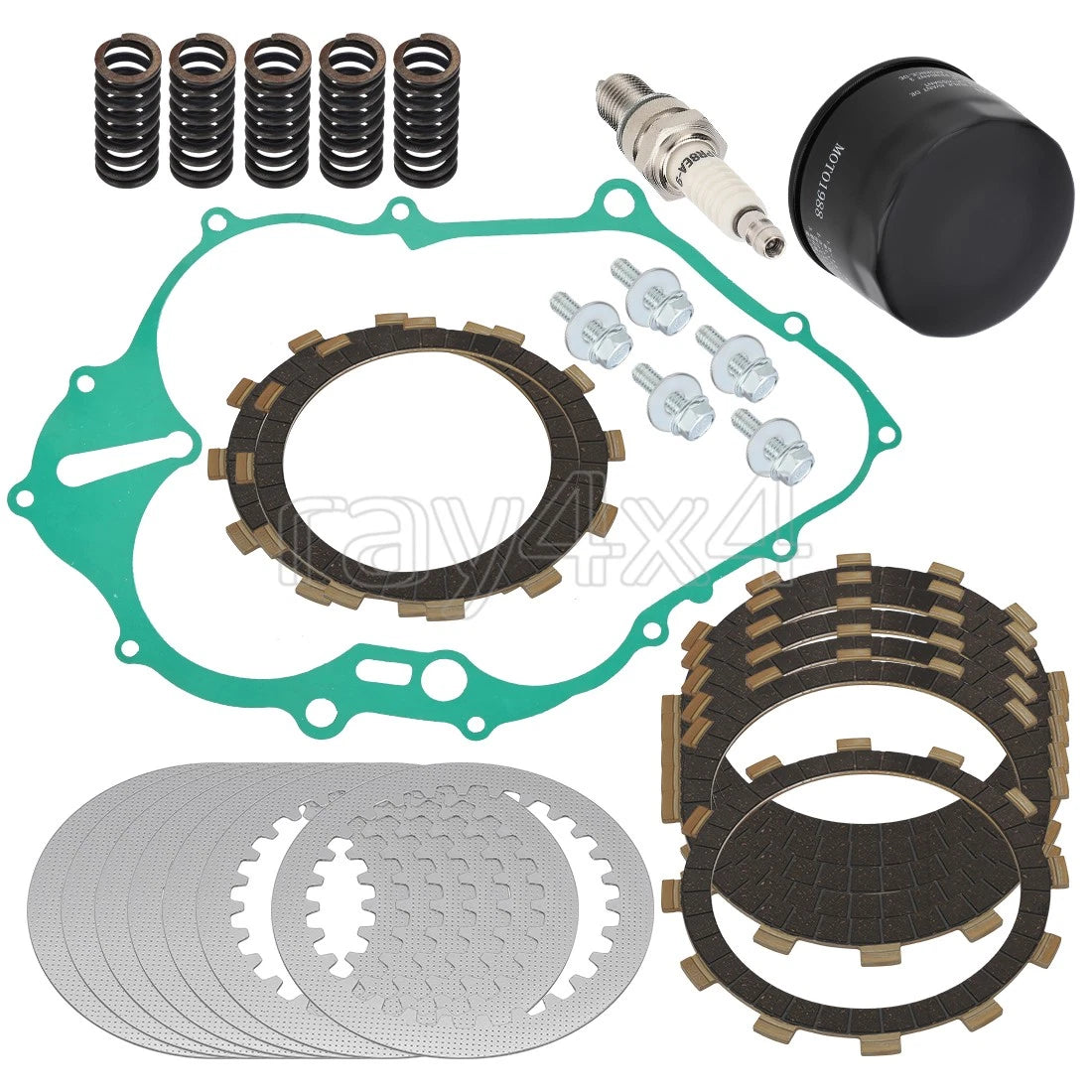 Clutch Friction Plates Kit & Cover Gasket for Yamaha Raptor 660R (2001–2005)