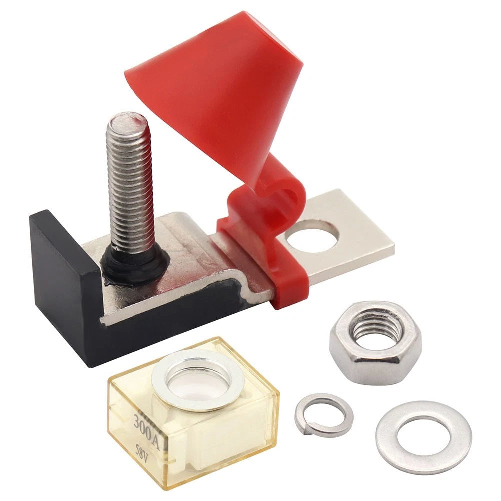58V Waterproof Fuse Holder Kit M8 Terminal Mount 30A 300A for Car Boat