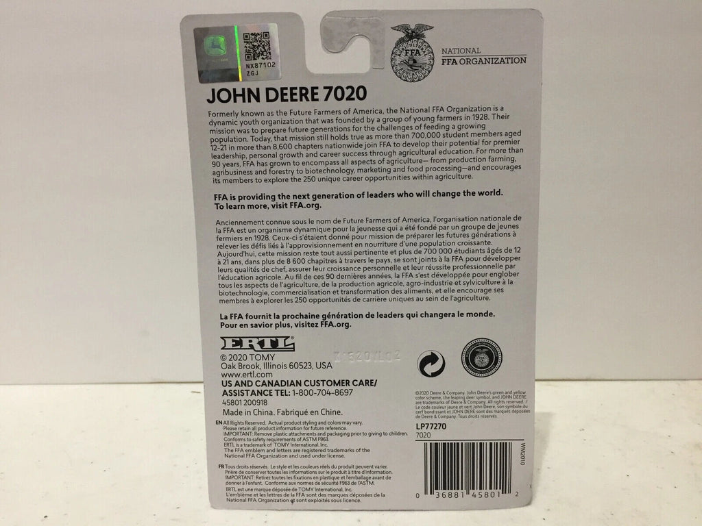 1/64 Scale John Deere 7020 Tractor (NIP) - Part Number 45801