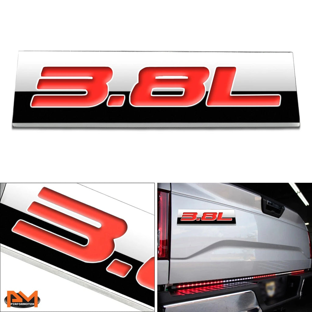 3X Polished Metal 3D Decal Red Emblem Sticker for Chevrolet/Buick/Oldsmobile