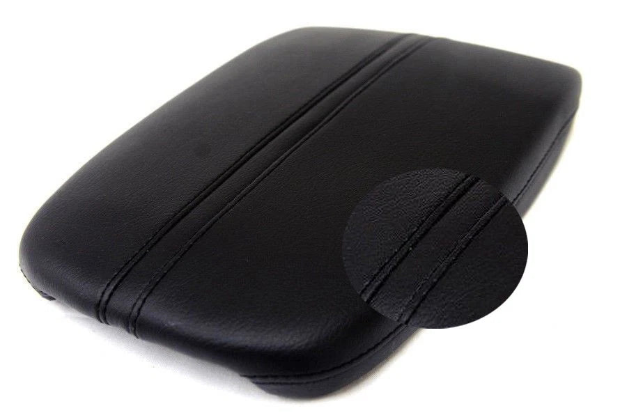 Center Console Lid Armrest Cover for Acura TLX (2015–2020) Black Synthetic Leather