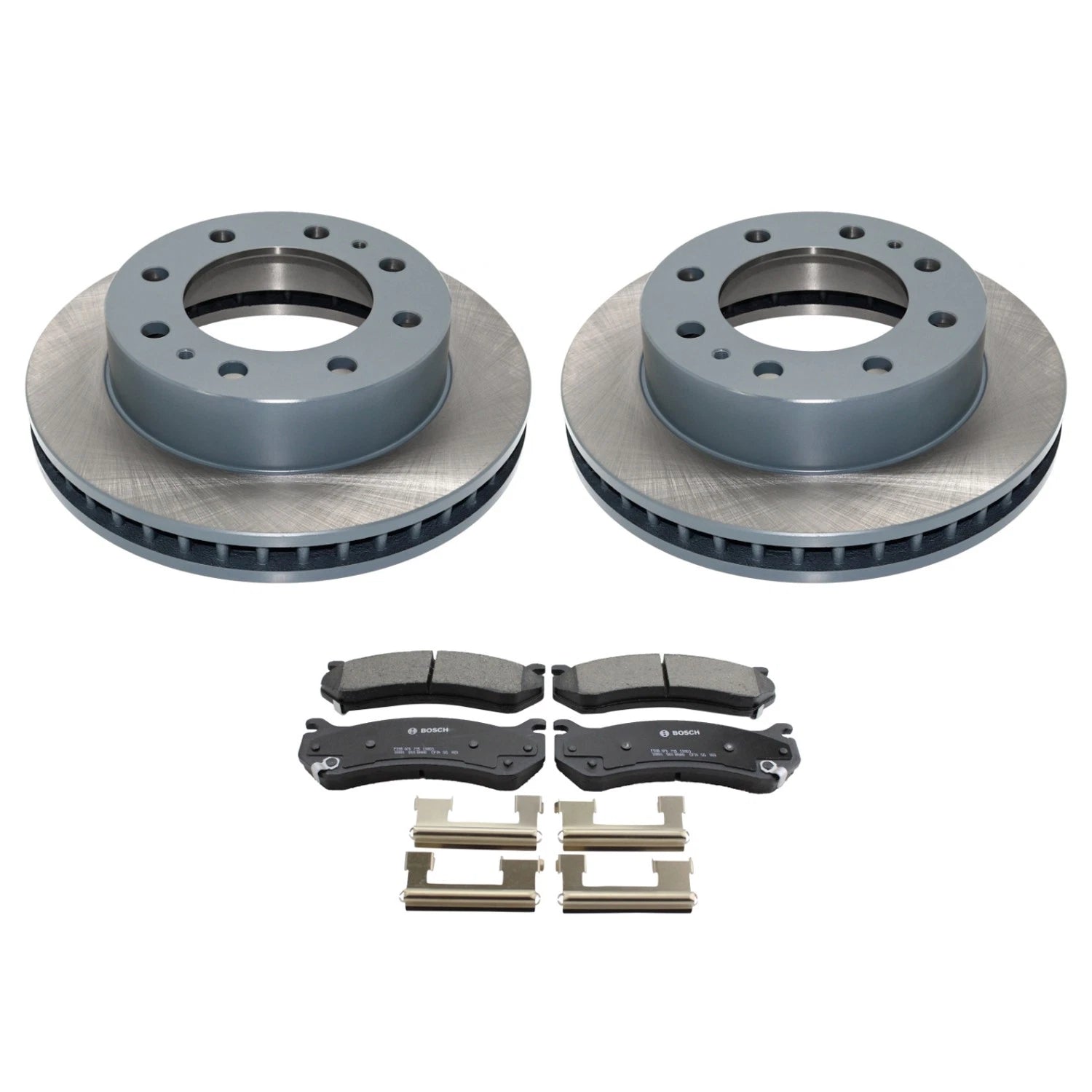 DuraGo Front Rotors & Bosch QuietCast Disc Brake Pad Kit for Silverado 1500 HD (2001–2007)