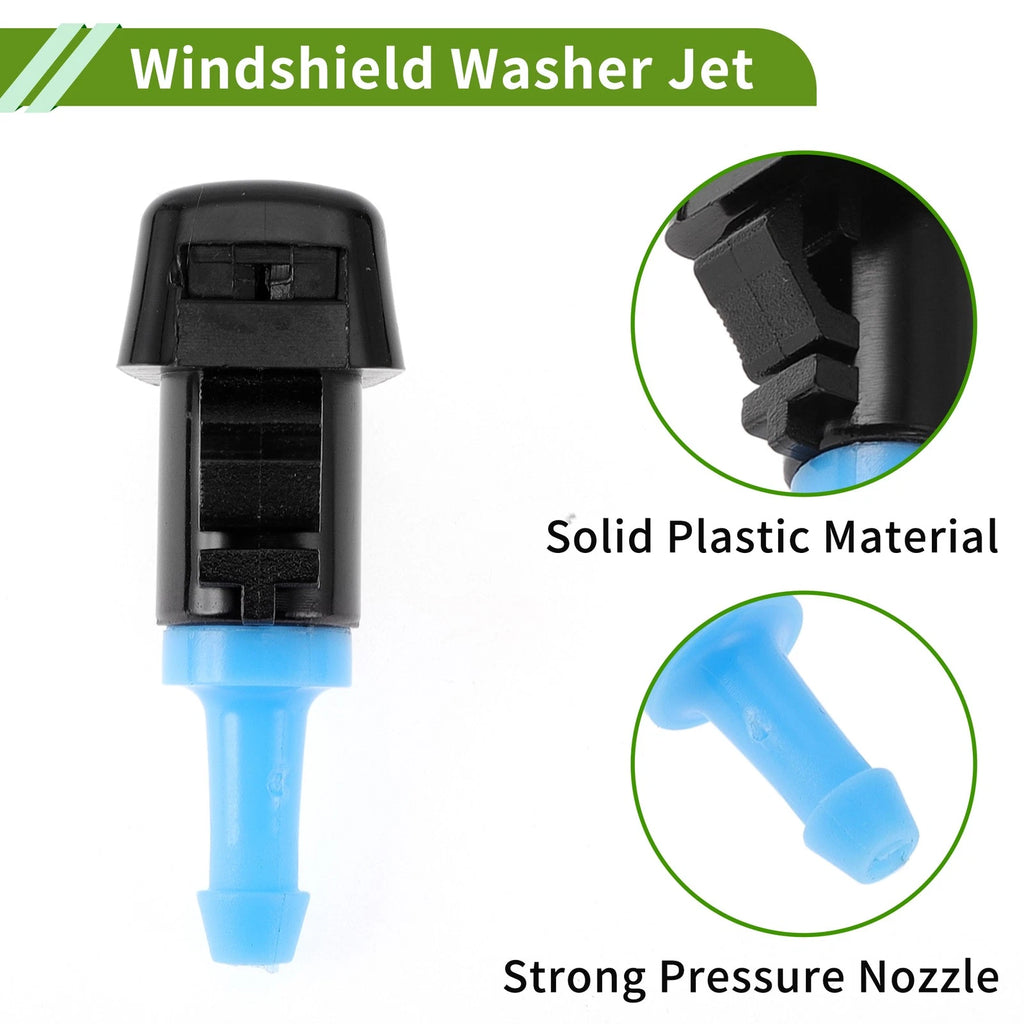 Set of 1 Windshield Washer Nozzle w/ Hose Connector for Dodge (No.4805742AC/5116079AA)