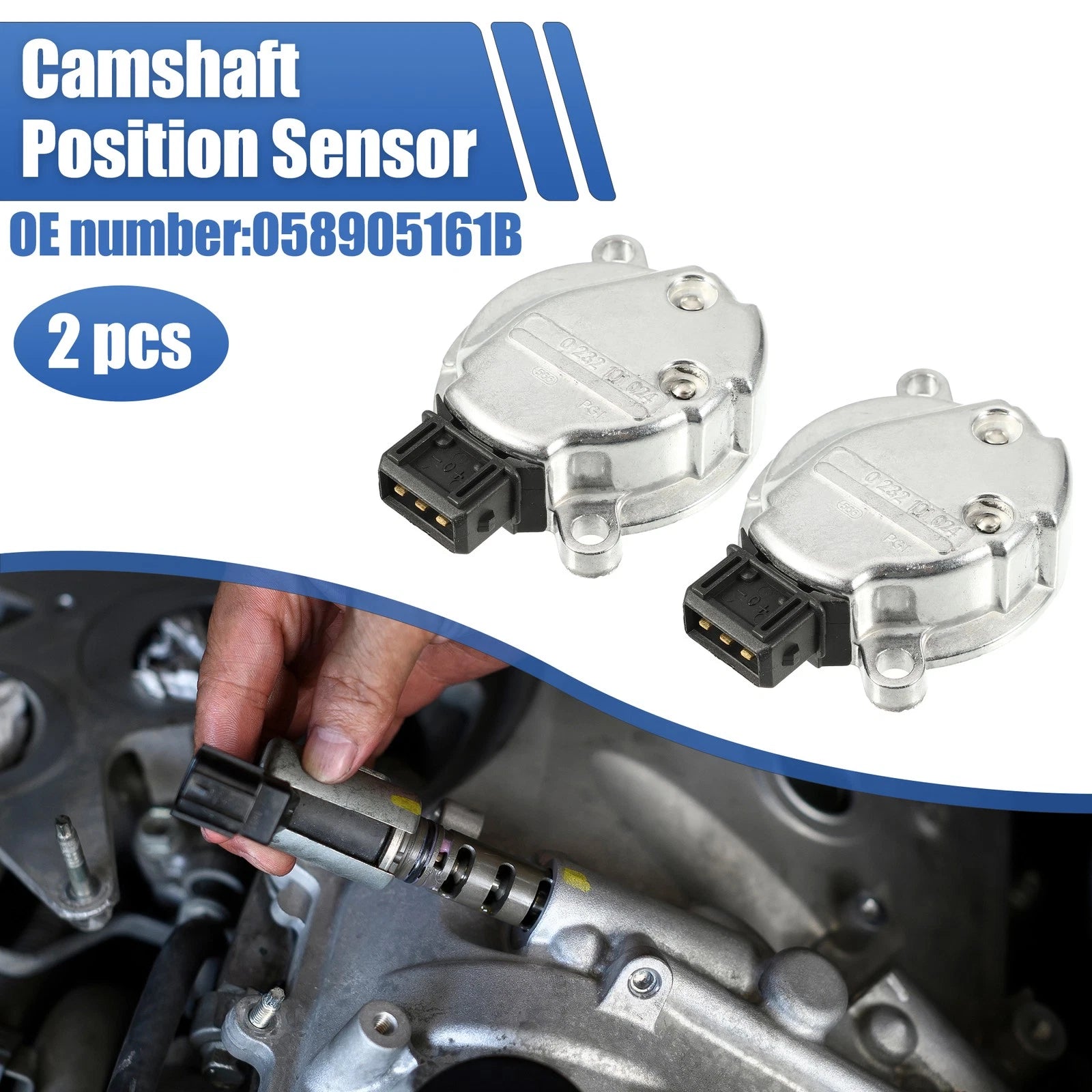 2X Engine Camshaft Position Sensor for Volkswagen Passat Jetta 