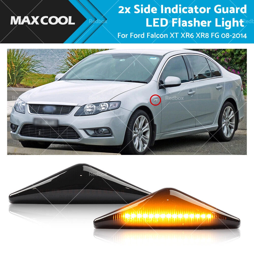 2X Side Flasher Light Indicator Guard for Ford Falcon (1998–2014)