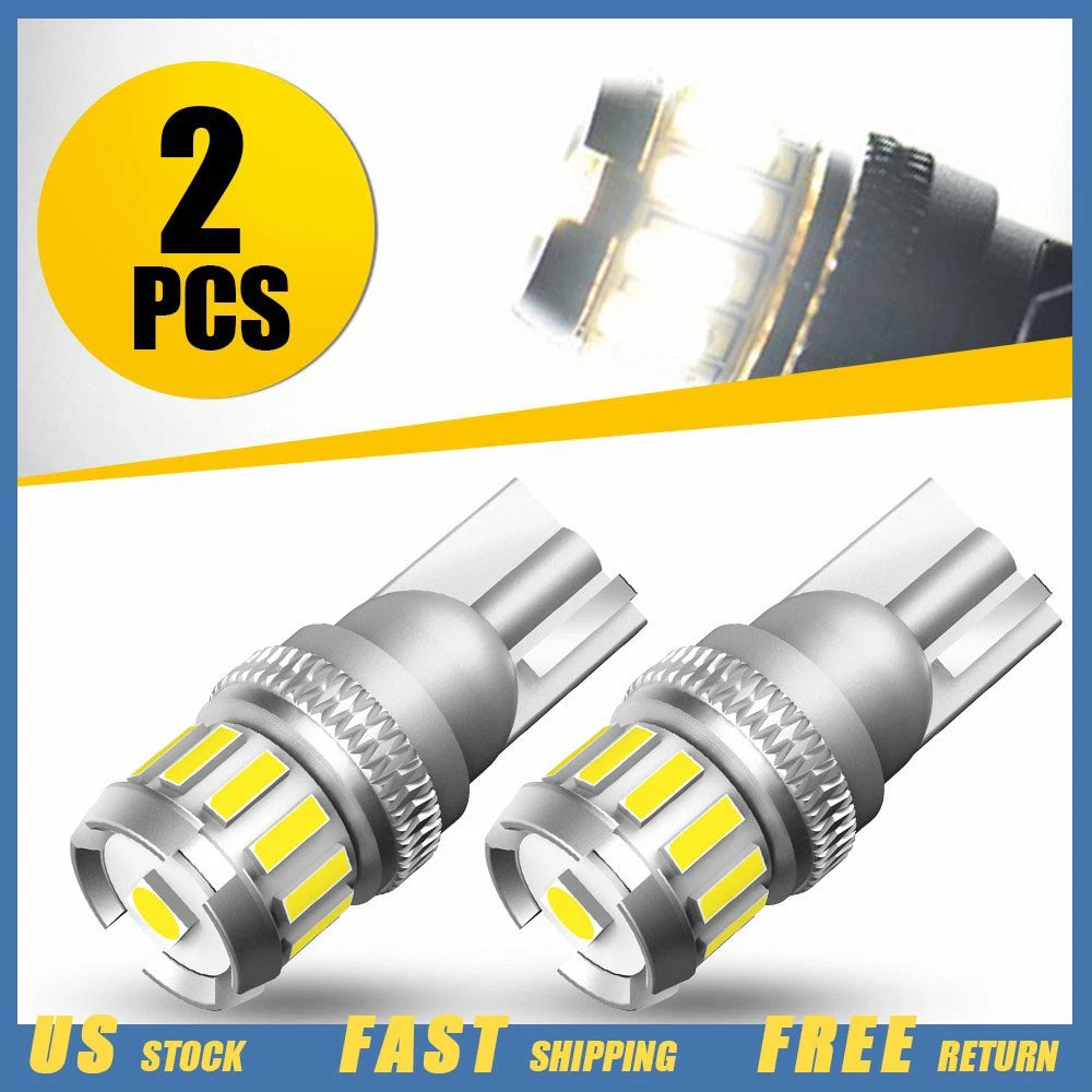 Set of 2 LED Interior Lights for Car Trunk Dome License Plate T10 (6000K)